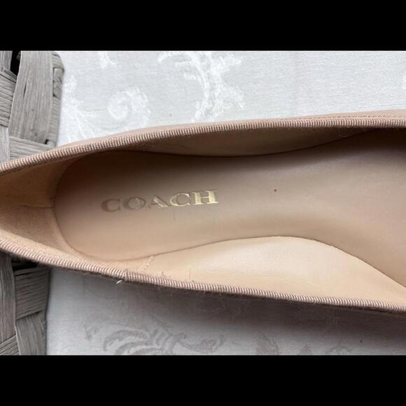 Coach Womens Shoes Size 9 Tan Leather Ballet Flats - Picture 7 of 14